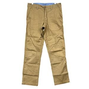Toad & Co Men Pants Khakis Mission Ridge Flat Front Relaxed Straight Stretch 30